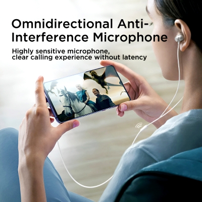 Picture of JOYROOM JR-EC06 Type-C Metal Wired In-Ear Earbuds with Ergonomic Design and HiFi Sound