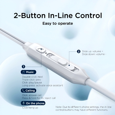 Picture of JOYROOM JR-EC06 Type-C Metal Wired In-Ear Earbuds with Ergonomic Design and HiFi Sound