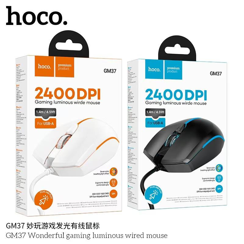 Picture of HOCO GM37 Wonderful gaming luminous wired mouse