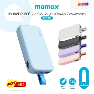Picture of MOMAX IP119 iPower PD 5 20000mAh Fast Charge Type-C Powerbank