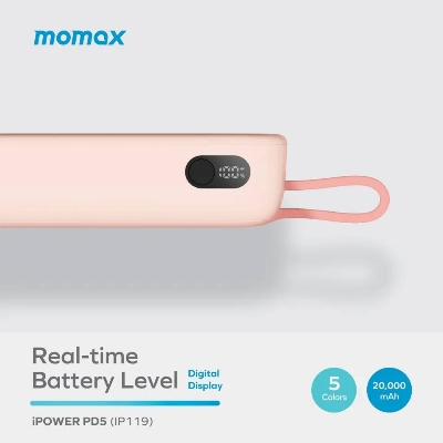 Picture of MOMAX IP119 iPower PD 5 20000mAh Fast Charge Type-C Powerbank