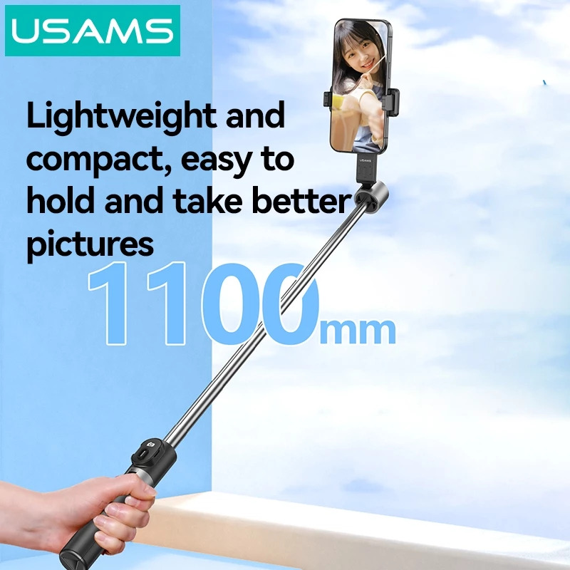 Picture of USAMS ZB324 Mini Wireless Selfie Stick with Integrated Tripod