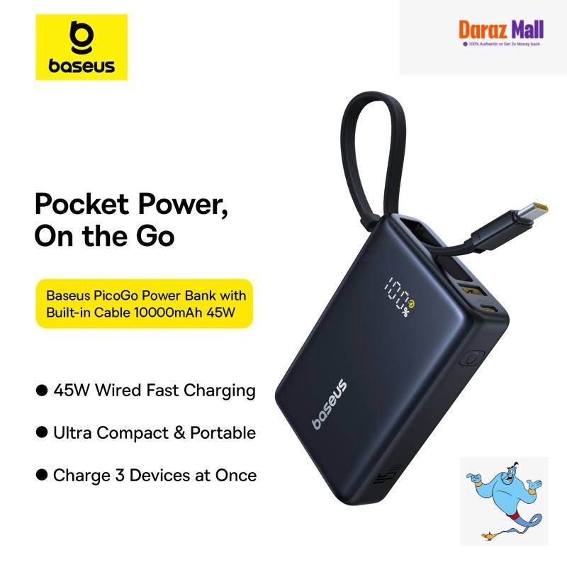 Picture of Baseus PicoGo 45W 10000mAh PowerBank Digital Display With Built-in Type-c