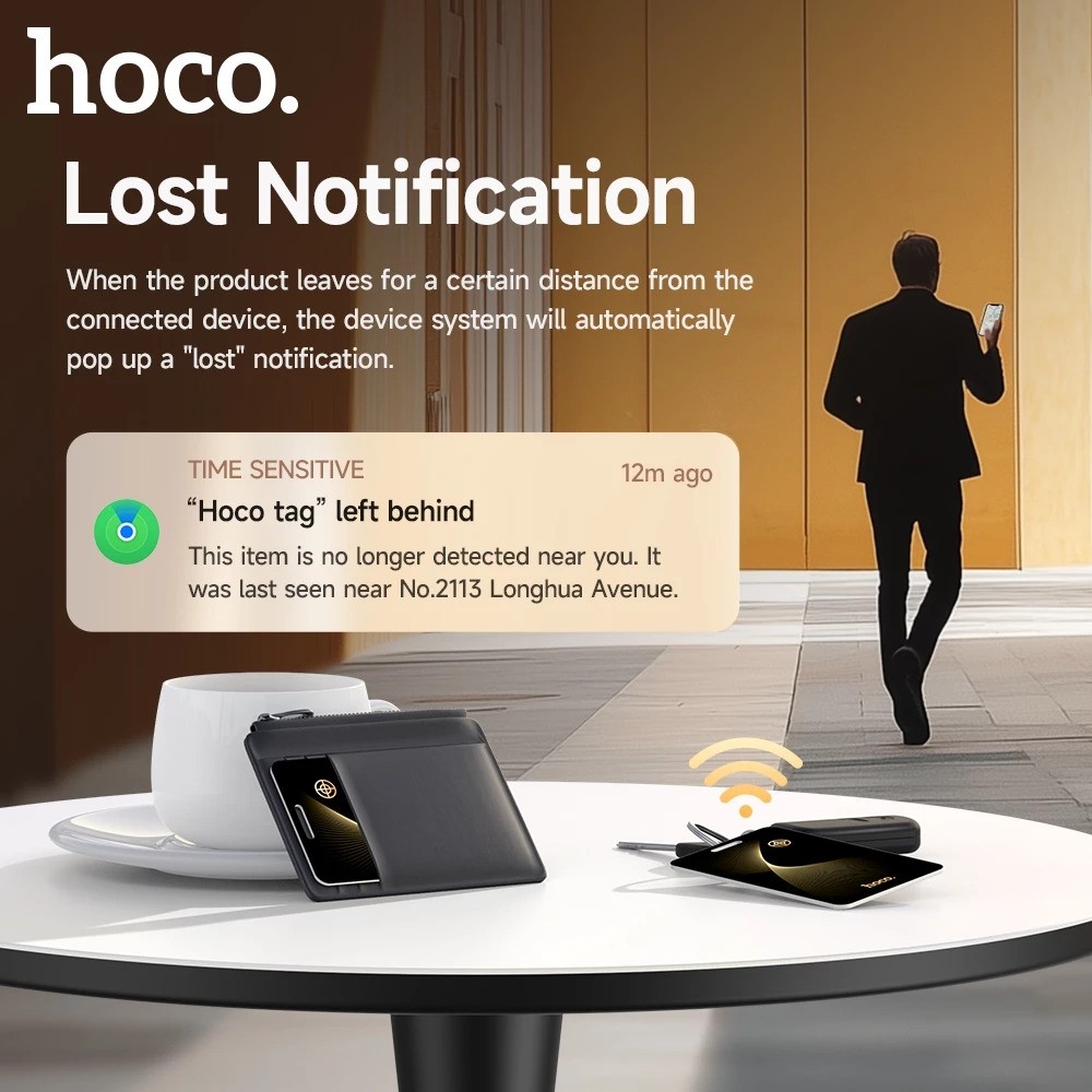 Picture of hoco E92 Saviour Smart Positioning Anti-Lost Device  Compatible with Apple Find My App  Long-lasting battery with wireless charging