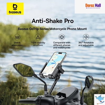 Picture of Baseus GoTrip Series Bike Phone Mount Rearview Mirror Version Cluster-Black