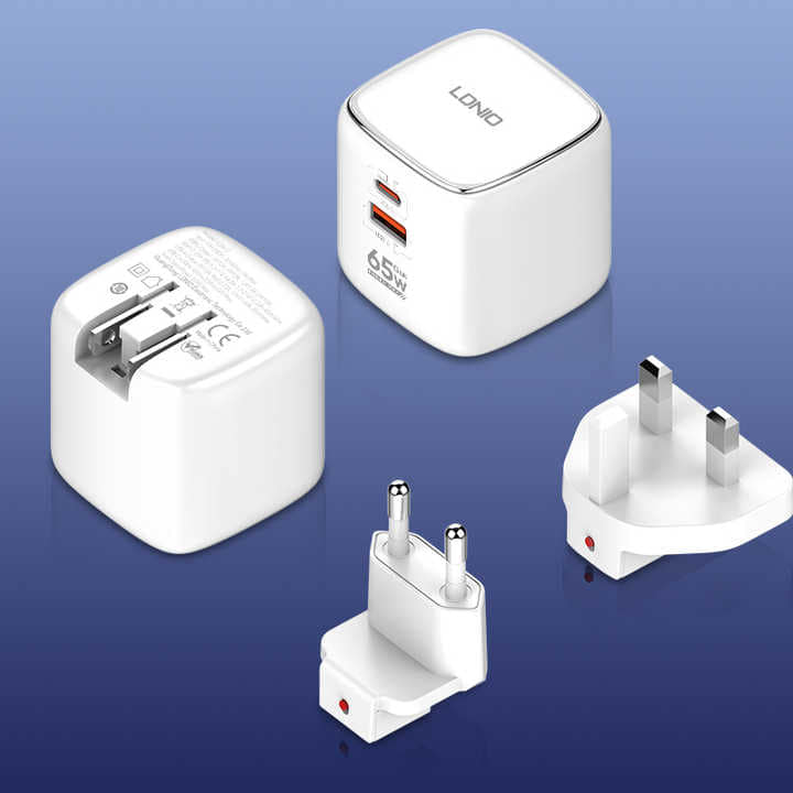 Picture of LDNIO Q2617 USB-C 65W Power Adapter Fast Plug Charging Block PD QC Type-c Usb A Type C Wall Charger
