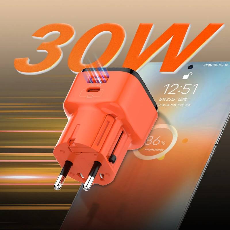 Picture of LDNIO Q2420 45W Universal Adapter with Retractable Four Types of Pins