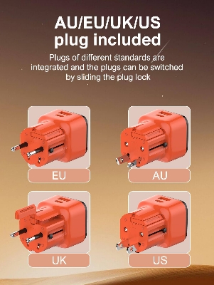 Picture of LDNIO Q2420 45W Universal Adapter with Retractable Four Types of Pins