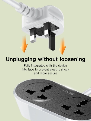 Picture of Ldnio SC2018 Portable Power Extension Cord Multi Function Charger UK Surge Protector Universal Electrical Multi Extension Socket