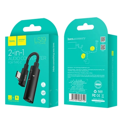 Picture of Hoco LS19 Type C 2-in-1 Audio Converter