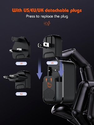 Picture of LDNIO Q366 GaN 65W PD QC4.0+ Triple Port Fast Charger - USB-C Power Delivery Travel Adapter for iPhone & Android Devices