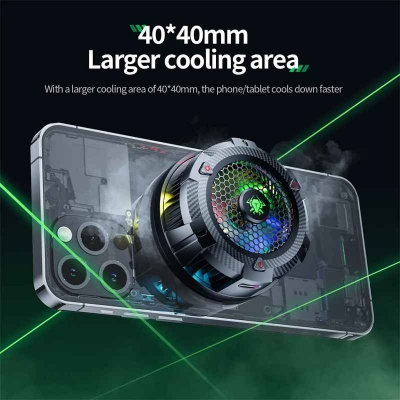 Picture of PLEXTONE EX1 Pro RGB Mobile Phones Cooler Professional Game Player Hurricane Turbofan Cooler Magnetic Mobile Phone Radiator Portable Fast Cooling Fan USB-C Powered Heat Sink