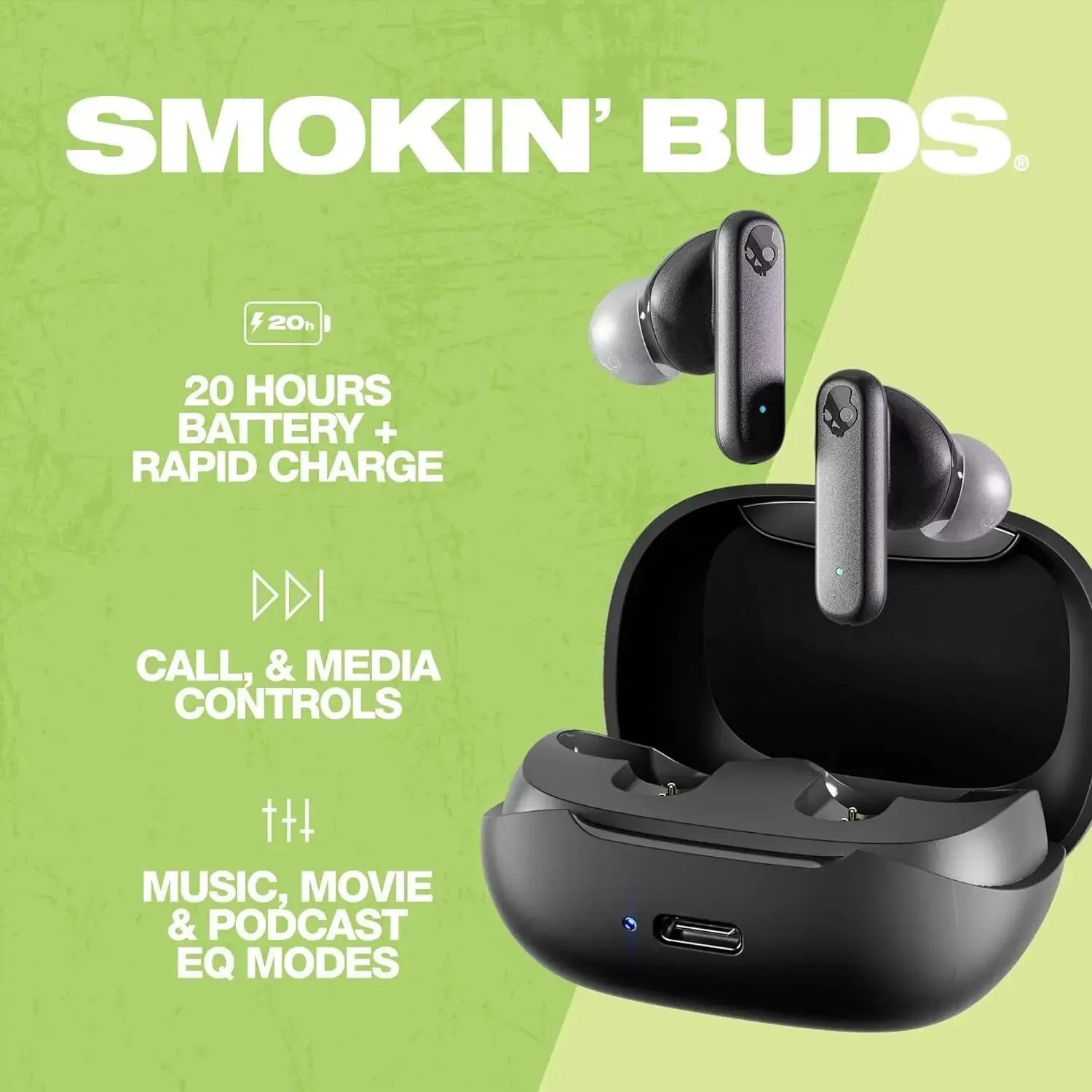 Picture of Skullcandy Smokin’ Buds In-Ear Wireless Earbuds