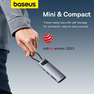 Picture of Baseus Metal Gleam Series 7 in 1 Multifunctional Type-C To Type C + HDMI + 2*USB + PD + SD/TF Hub