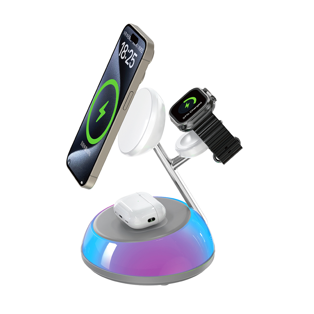 Picture of WiWU Aurora Qi2 3in1 15W Wireless Charger