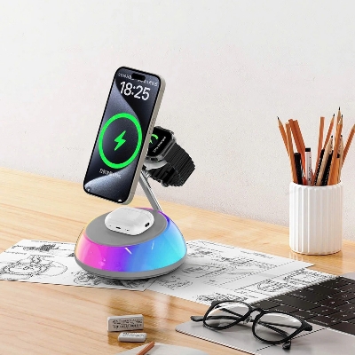 Picture of WiWU Aurora Qi2 3in1 15W Wireless Charger