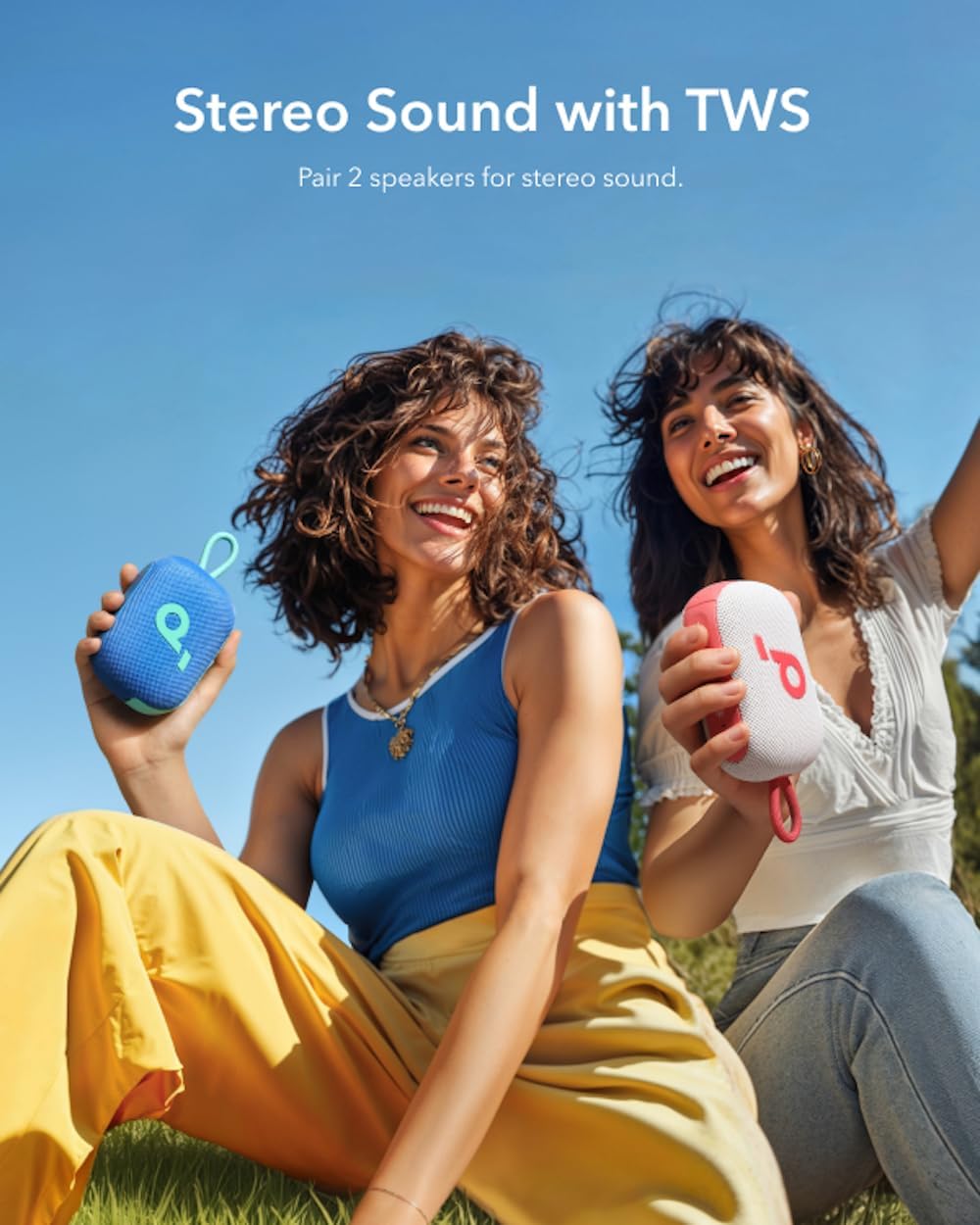 Picture of soundcore Select 4 Go Ultra Portable Bluetooth Speaker by Anker, 20H Playtime, IP67 Waterproof and Dustproof, Floatable, Customisable Pro EQ, Wireless Stereo Pairing, Ideal for Home, Outdoors, Hiking