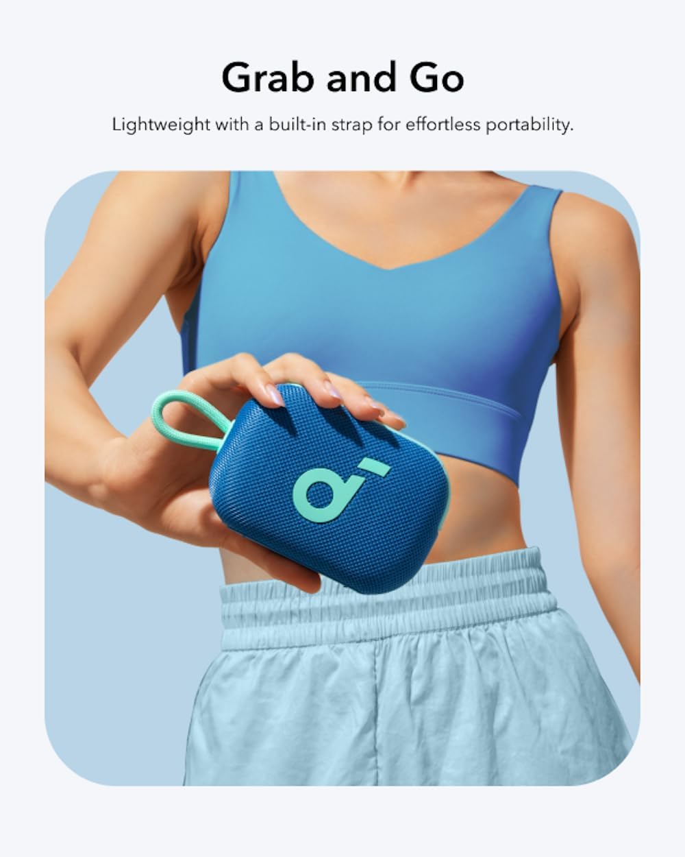 Picture of soundcore Select 4 Go Ultra Portable Bluetooth Speaker by Anker, 20H Playtime, IP67 Waterproof and Dustproof, Floatable, Customisable Pro EQ, Wireless Stereo Pairing, Ideal for Home, Outdoors, Hiking