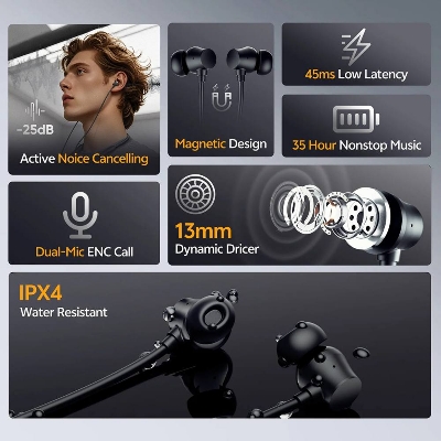 Picture of QCY BassBloom ANC N2 In-ear Neckband Headphones