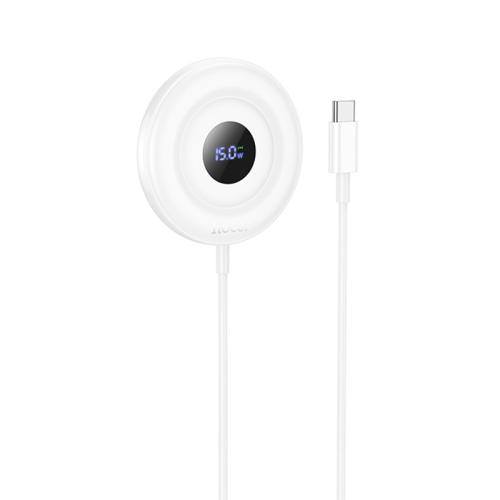 Picture of HOCO CW61 Qi 15W Magnetic Wireless Charger Fast Charging Type C Cable With LED Digital Display