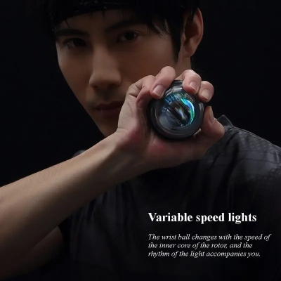 Picture of Yunmai Anti-stress Wrist Trainer LED Gyroball Essential Spinner Gyroscopic Forearm Exerciser Gyro Ball