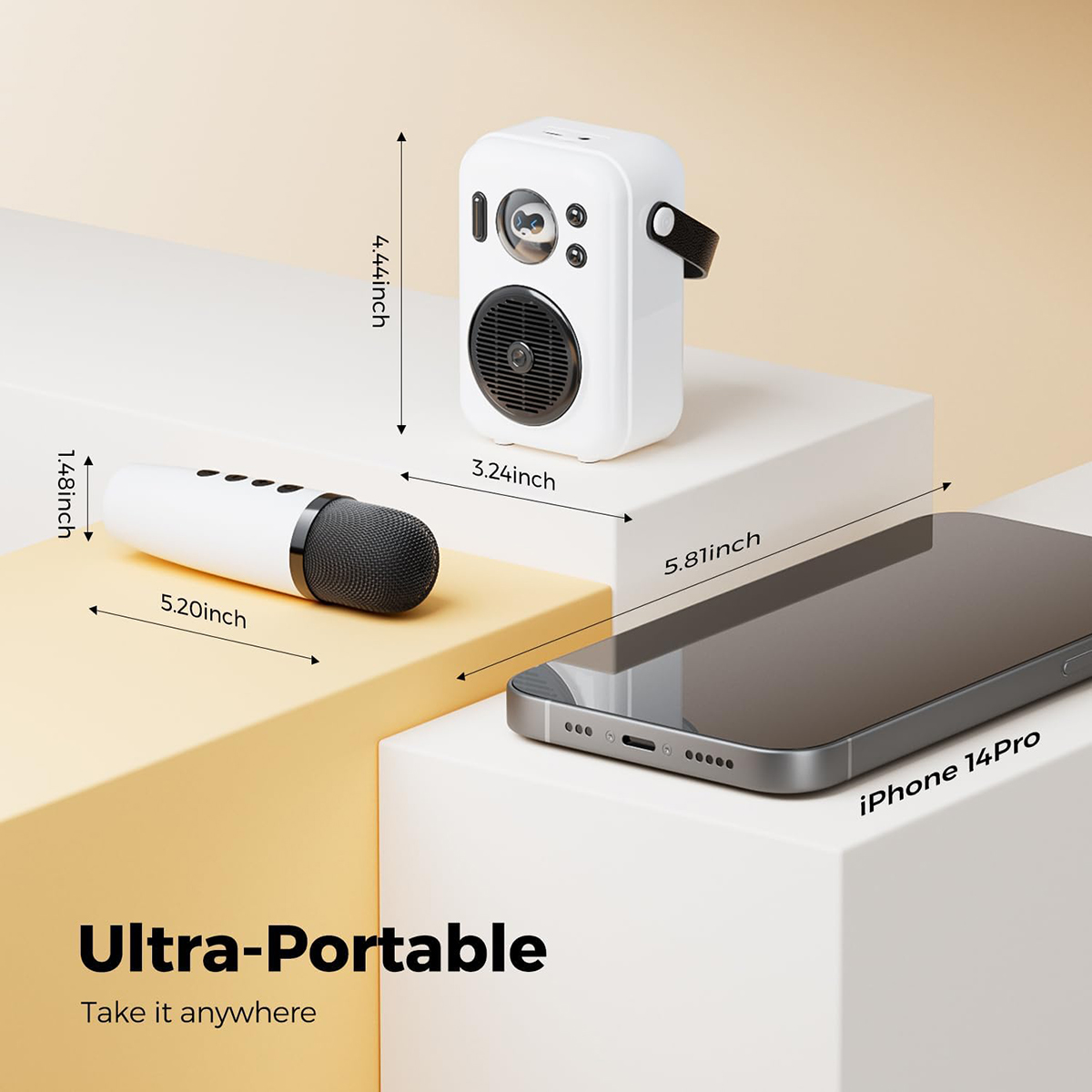 Picture of SoundPEATS Hi-Singing Karaoke Speaker with Wireless Microphone, for Kids & Adults, Portable Bluetooth Speaker