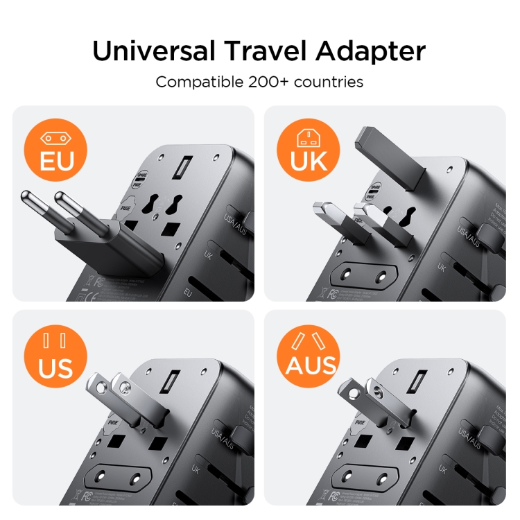 Picture of JOYROOM JR-TCW01 17W Universal Travel Adapter(Black)