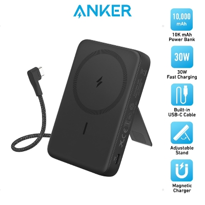 Picture of Anker Zolo 10000mah 30W Magnetic Power Bank with Built-in USB-C Cable