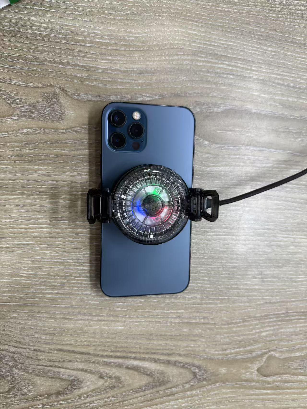 Picture of Plextone Mobile Phone Cooler UF1 Radiator Phone Cooling Fan Magnetic Suction RGB Light Mini Fan Semiconductor Refrigeration