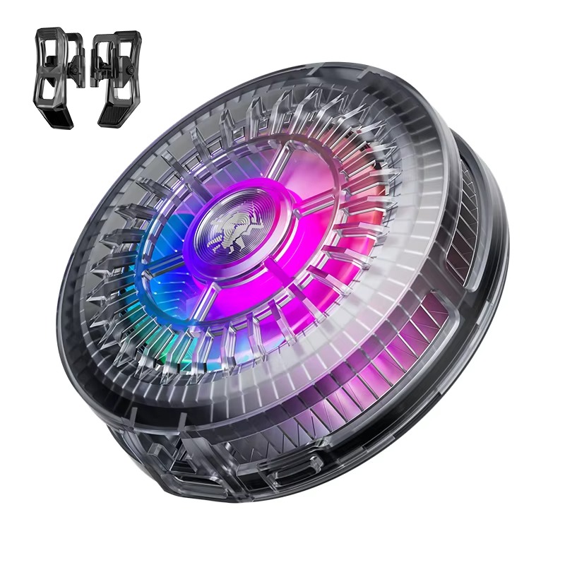 Picture of Plextone Mobile Phone Cooler UF1 Radiator Phone Cooling Fan Magnetic Suction RGB Light Mini Fan Semiconductor Refrigeration