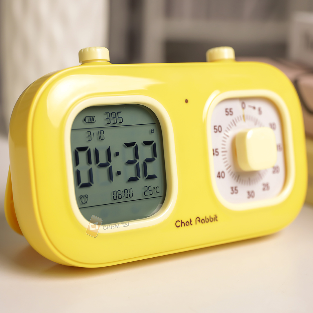 Picture of Chat Rabbit Dual Screen Thermometer Time Manager