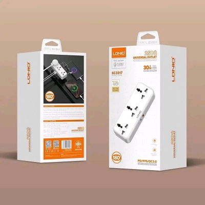 Picture of Ldnio SC3317 3 AC Outlets Portable Extension Power Socket