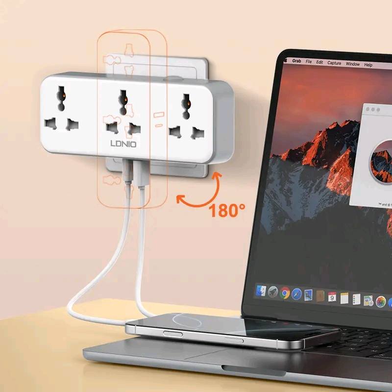 Picture of Ldnio SC3317 3 AC Outlets Portable Extension Power Socket