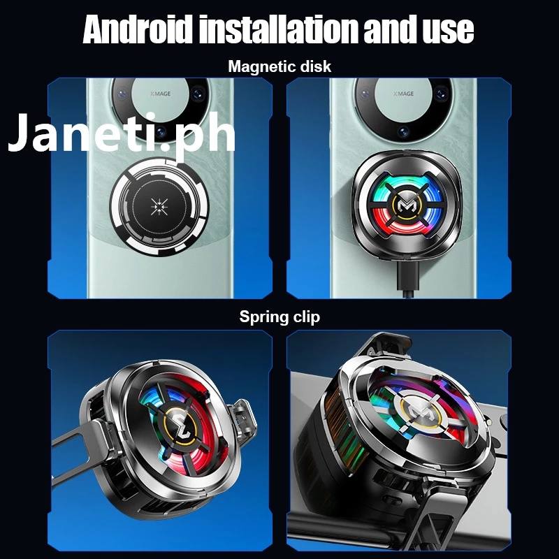 Picture of MEMO CX06 Mobile Phone Cooler Freeze Semiconductor Cooling Fan Radiator for IOS Android Magnetic/Back Clip 2 IN 1 Cool Heat Sink