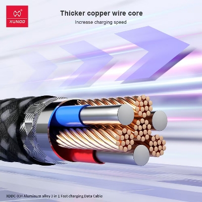 Picture of XUNDD XDDC-034 3 in 1 66W Fast Charging Cable
