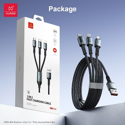 Picture of XUNDD XDDC-034 3 in 1 66W Fast Charging Cable