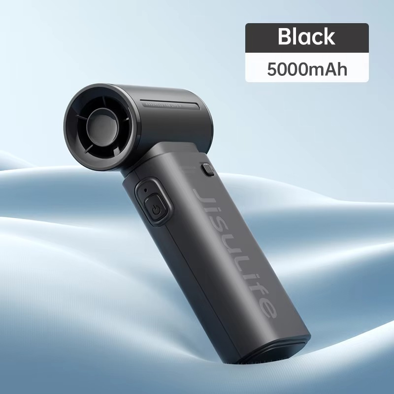 Picture of JISULIFE Handheld Turbo Fan,Super Strong Wind,5 Speeds,Long Battery Life,5000mAh,USB Rechargeable,Multipurpose Pocket fan
