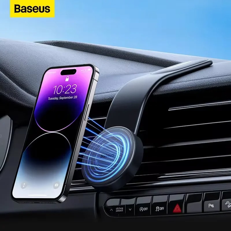 Picture of Baseus Magnetic Holder Car Phone Holder Stand Foldable Telephone Support Mount for Iphone 12 13 14 Pro Max For Samsung S23