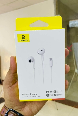 Picture of Baseus Wired Earphone Type-c CZ19 For Iphone Samsung Google Pixel One Plus Moon White