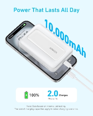 Picture of Anker Zolo A1684 Magnetic Power Bank 10000mAh 30W Portable Wireless Charger-black