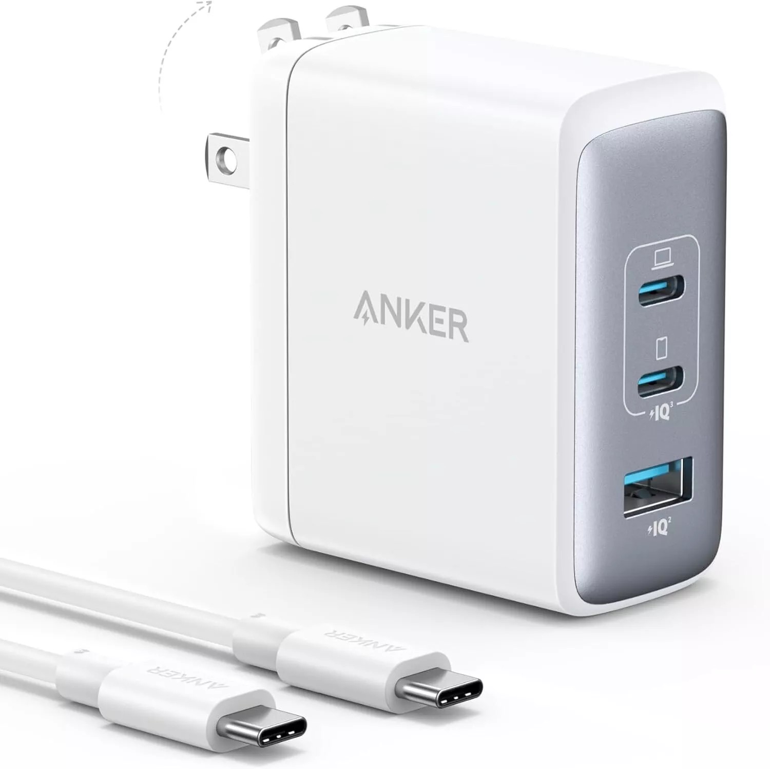 Picture of ANKER B2145 - 736 Charger Nano II - 3-Port 100W  TYPE-C to Type C Cable