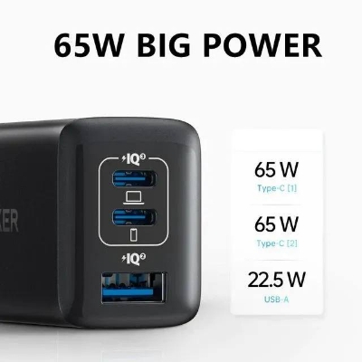 Picture of Anker GaNPrime 535 3-Port 65W GaN Charger (A2332)