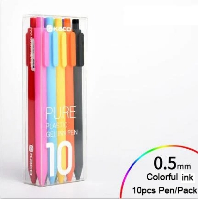 Picture of 10pc/pack Kaco Gel Pen Set Sign Pens 0.5MM Ink for Business Office School Student Stationery Supplies ABS Plastic Smooth Write
