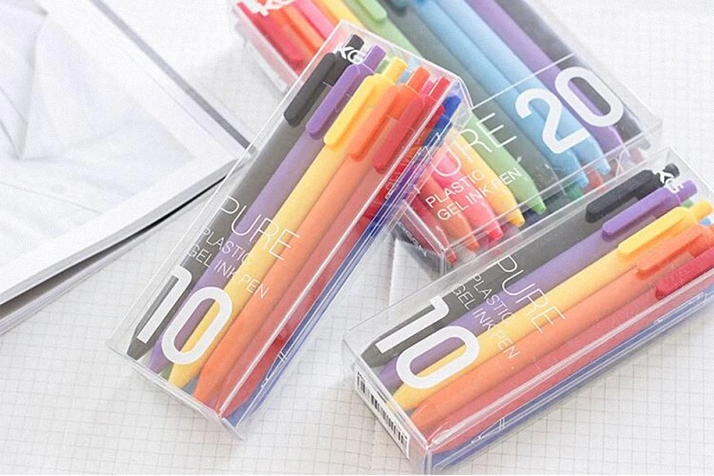 Picture of 10pc/pack Kaco Gel Pen Set Sign Pens 0.5MM Ink for Business Office School Student Stationery Supplies ABS Plastic Smooth Write