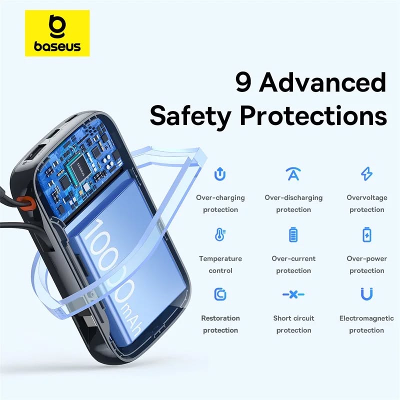 Picture of Baseus Qpow Pro+ 20000mAh 22.5W Type C Cable Digital Display Fast Charging Power Bank