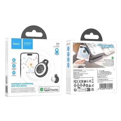 Picture of HOCO E91 tracking device, search for location of things, supports Find My, no need to install additional apps, battery life 9-12 months