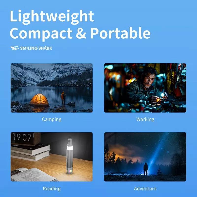 Picture of SMILING SHARK SD-1018A Outdoor Flashlight Strong Light with Floodlight Side Lights