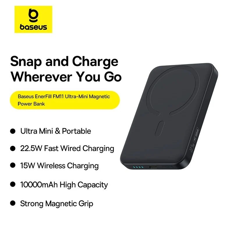 Picture of Baseus EnerFill FM11 Ultra-Mini 10000mAh 22.5W Wireless Power Bank