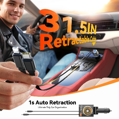 Picture of JOYROOM JR-CCL05 30W 4-in-1 Retractable Cable Car Charger