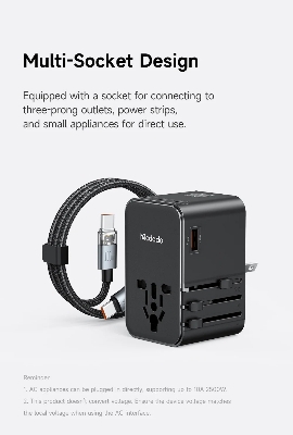 Picture of MCDODO CP-6140 MDD G5 Series 100W Universal Travel Adapter Charger 3 USB-C + USB-A Wall Charger Set with Type-C Cable
